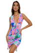Luli Fama She'S Electric Hi Lo Scrunch Dress